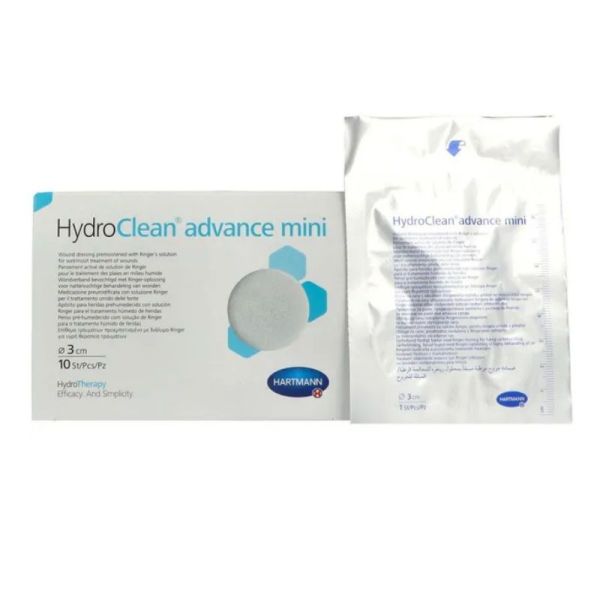 Hartmann HydroClean Advance mini rond 3cm boite 10 pansements