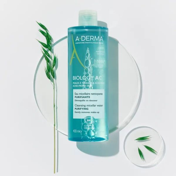 A-Derma Biology AC eau micellaire nettoyante purifiante Bio 400ml