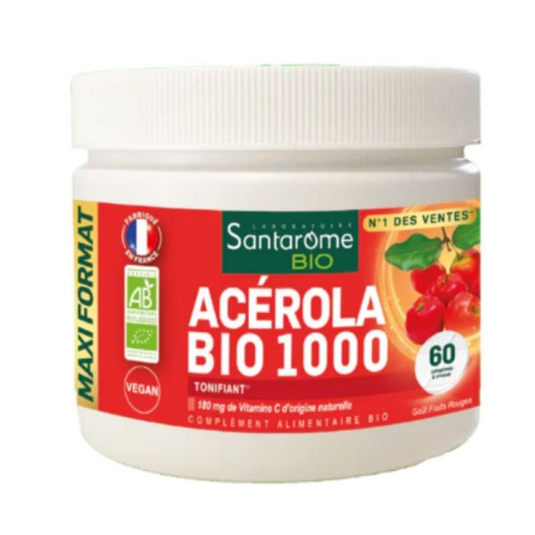 Santarome Bio Acérola Bio 1000 60 Comprimés