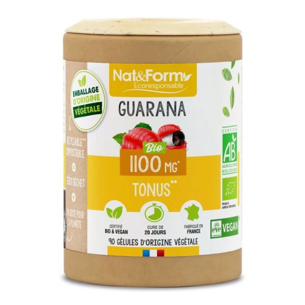 Nat&Form Écoresponsable Guarana Bio 90 gélules
