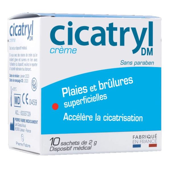 Cicatryl DM crème plaies et écorchures 10 sachets