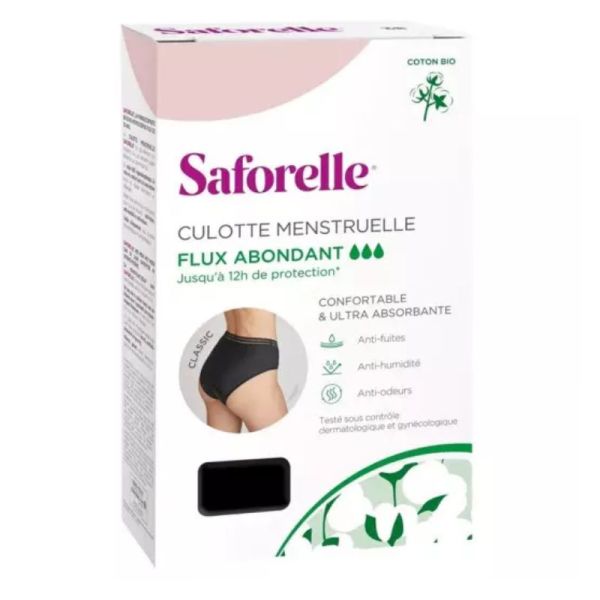 Saforelle Culotte menstruelle Classic Flux abondant Taille 38