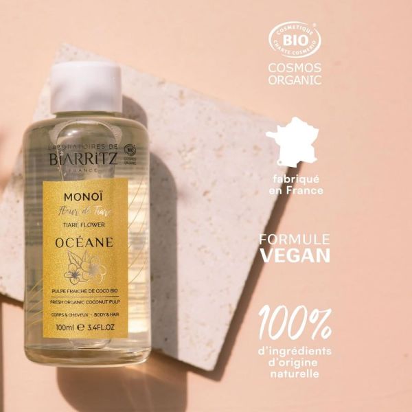 Laboratoires de Biarritz Océane monoï océane fleur de Tiaré Bio 100ml