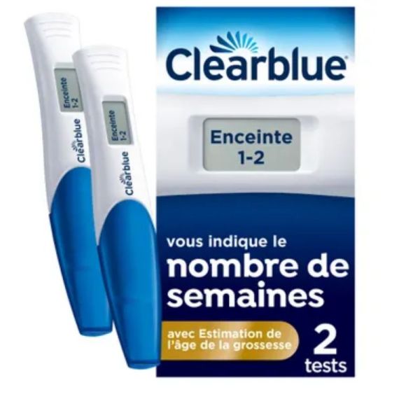 Clearblue tests de grossesse détection ultra-précoce et estimation de l'âge de la grossesse  2 Tests