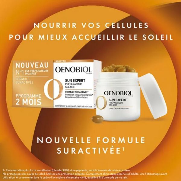 Oenobiol Sun Expert préparateur solaire peau sensible 2x30 capsules