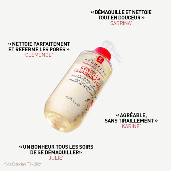 Erborian Centella Cleansing Oil huile démaquillante apaisante 180ml
