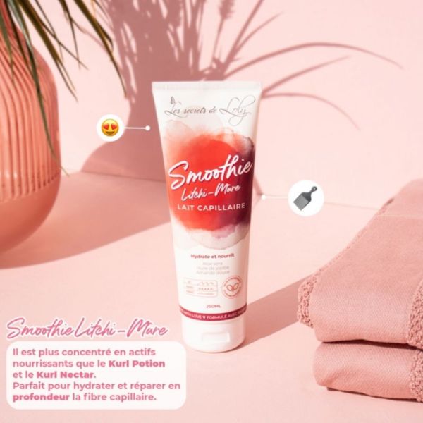 Les Secrets de Loly lait capillaire Smoothie Litchi-Mûre 250ml