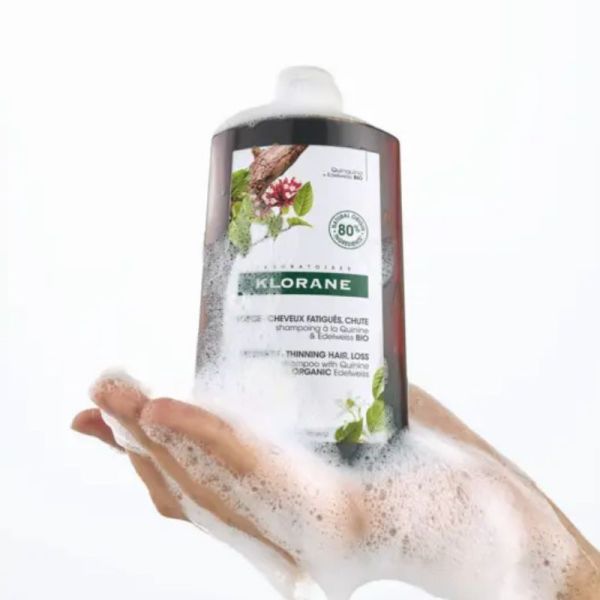 Klorane Antichute shampooing bio quinine Edelweiss cheveux fatigués et chute 100ml