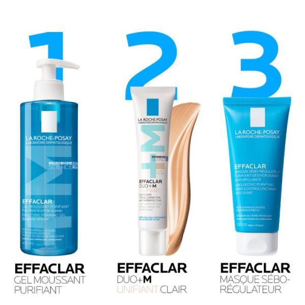 Roche Posay Effaclar Duo +M gel crème anti-imperfections teinte claire 40ml