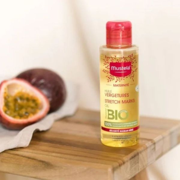 Mustela Maternité huile vergetures sans parfum bio 105ml