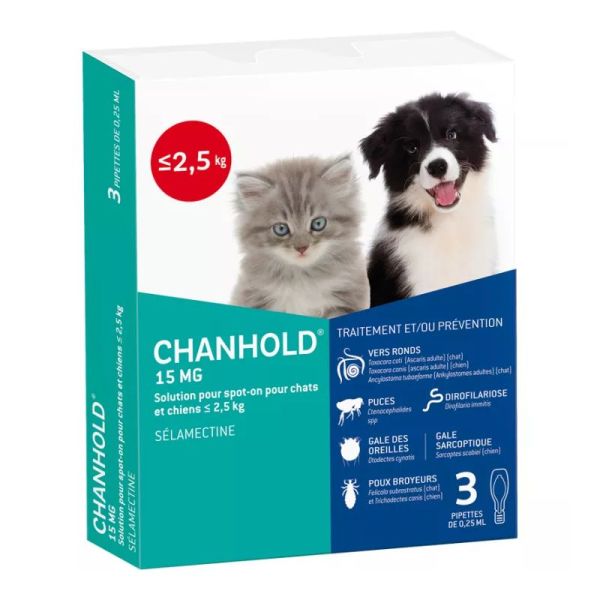 Clément-Thékan Chanhold Antiparasitaires Chatons & Chiots 3 pipettes