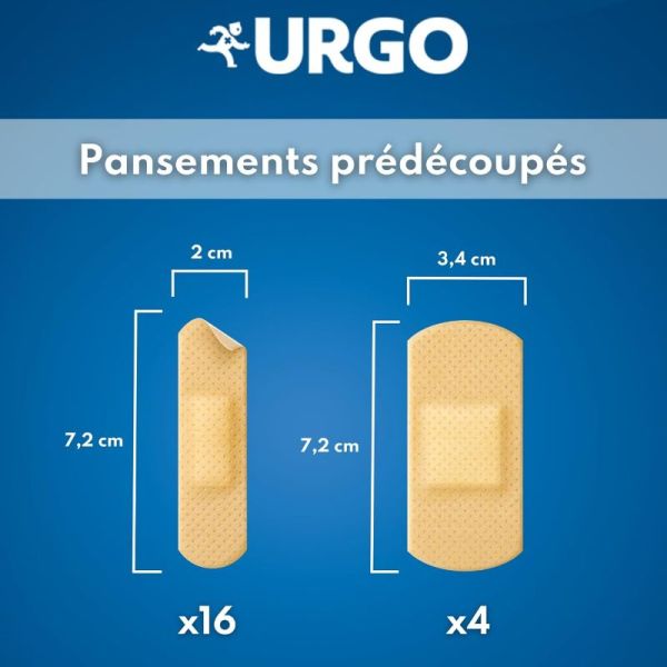 Urgo pansements ultra protecteurs 20 pansements 2 formats