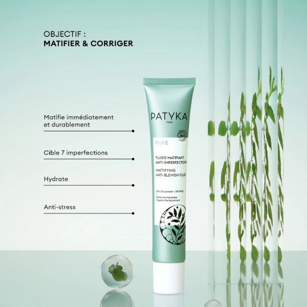 Patyka Pure fluide matifiant anti-Imperfections bio 40ml