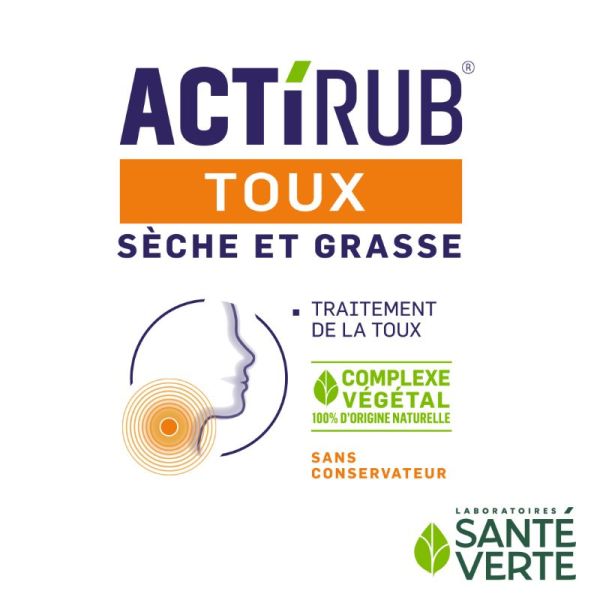 Sante Verte ActiRub sirop toux sèche et grasse adultes et enfants 150ml