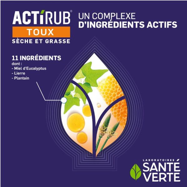 Sante Verte ActiRub sirop toux sèche et grasse adultes et enfants 150ml