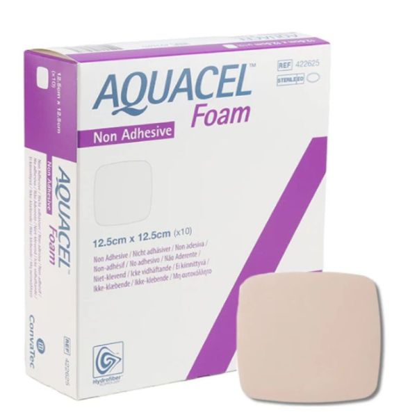 Aquacel Foam non adhésif Pansement hydrocellulaire Boite de 10 pansements de 12,5 cm x 12,5cm