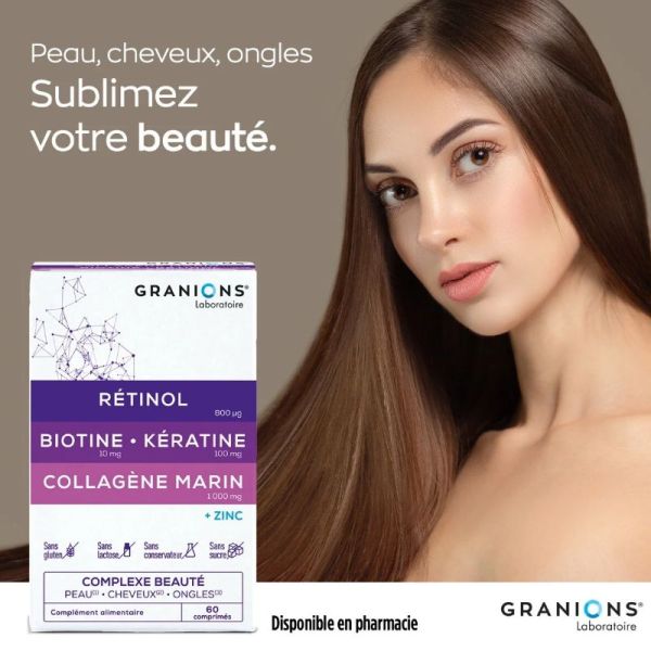 Granions Complexe Beauté peau cheveux ongles 60 comprimés