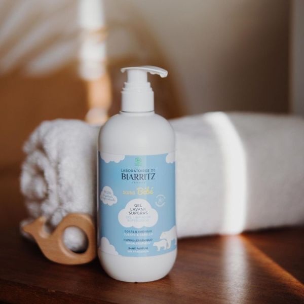 Laboratoires de Biarritz Bébé gel lavant surgras Bio corps & cheveux 500ml