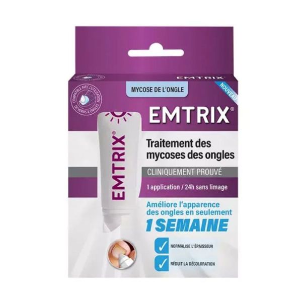 Emtrix® Traitement pour mycoses ou psoriasis des ongles 10 ml