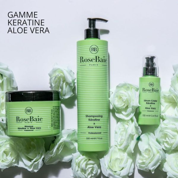 Rosebaie masque Aloe vera & kératine purification & hydratation 500ml