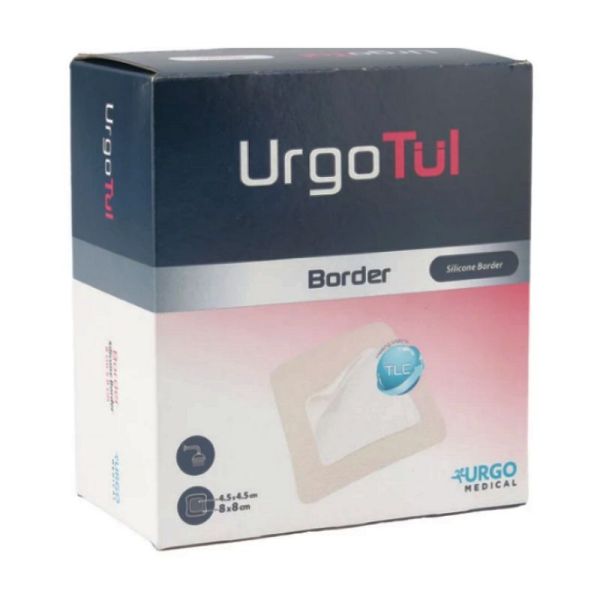 UrgoTul Border Silicone pansement adhésif 8 X 8Cm 10 pansements