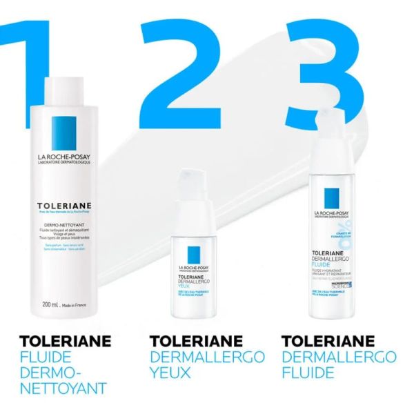 Roche-Posay Toleriane fluide nettoyant et démaquillant peaux sensibles 2x400ml