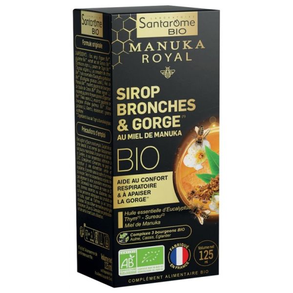 Santarome Sirop Bronches & Gorge au Miel de Manuka Bio 125 ml