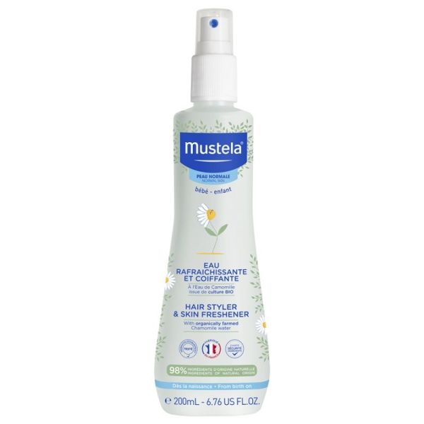 Mustela eau rafraîchissante et coiffante à l'eau de camomille Bio 200 ml