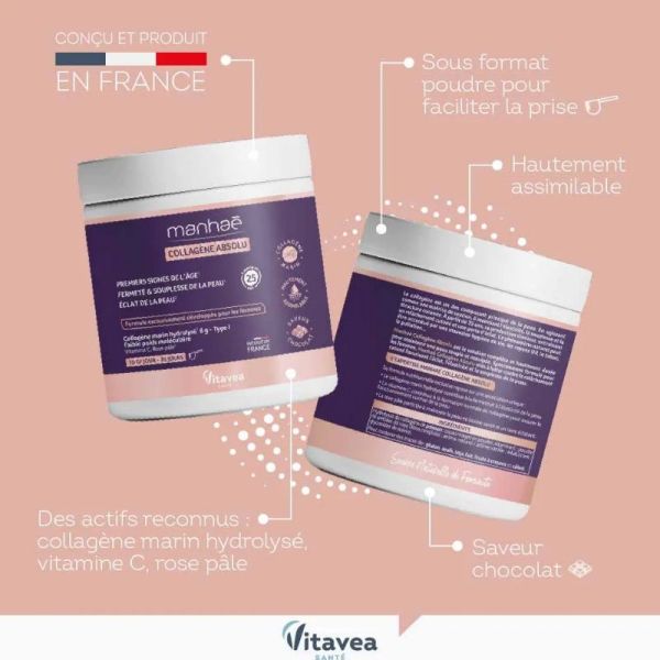 Manhaé Collagène Absolu saveur chocolat 20 jours 200g