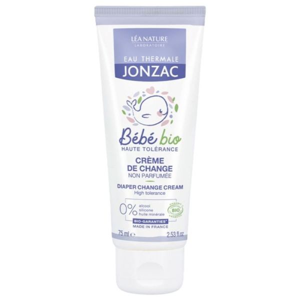 Eau Thermale Jonzac Bébé Bio Crème de Change Non Parfumée Bio 75 ml