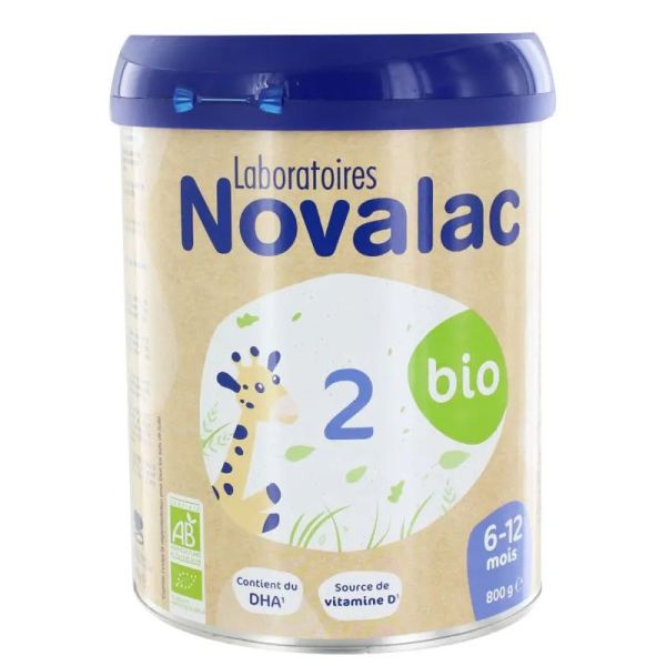 Novalac Lait bébé bio 2ème âge 6-12 mois 800g