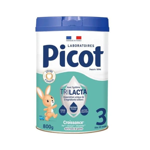 Picot 3 lait en poudre Croissance nature 10 mois a 3 ans 800g