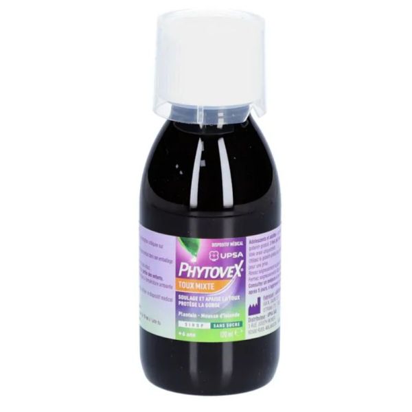 UPSA Phytovex sirop toux mixte sans sucre120ml