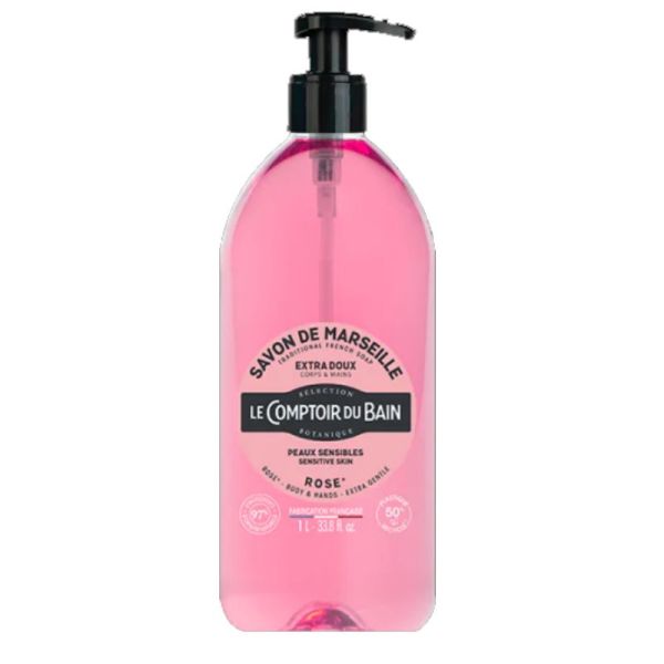 Le Comptoir Du Bain savon de marseille parfumé à la rose 1 litre