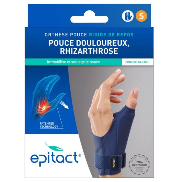 Epitact Orthèse pouce gauche S Rigide de repos Rhizarthrose 1 untié