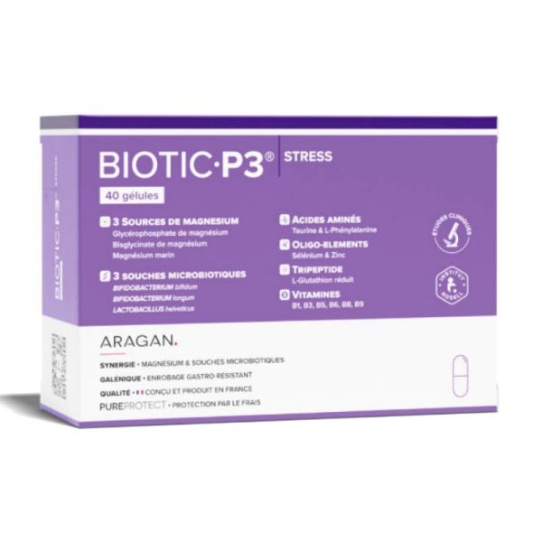 Aragan Biotic P3 Stress 40 gélules
