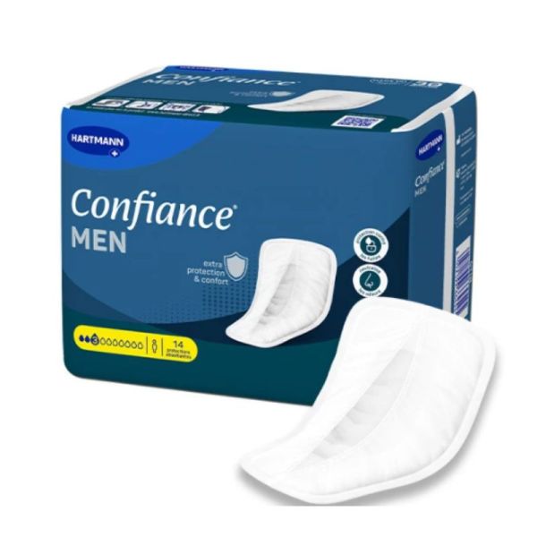 Confiance Men protections absorbantes 3 gouttes 14 sachets