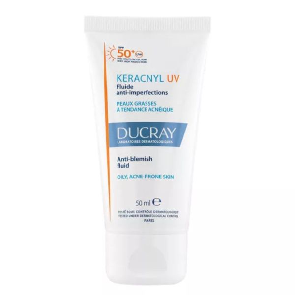 Ducray Fluide anti-imperfections SPF50+ peau grasse à tendance acnéique 50ml