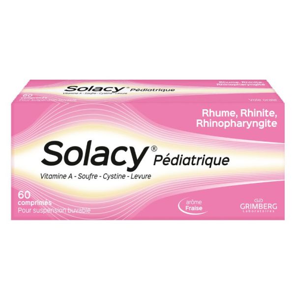 Grimberg Solacy pédiatrique arôme fraise 60 comprimés