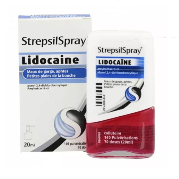Strepsilspray lidocaine 140 pulvérisations 20ml