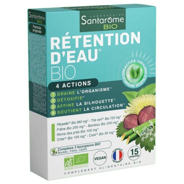 Santarome Rétention d'Eau Bio 15 Comprimés