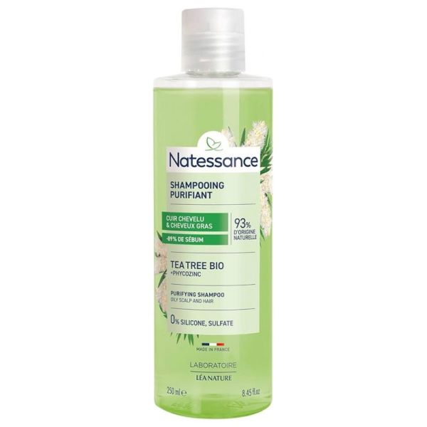 Natessance shampoing purifiant Tea Tree 250 ml
