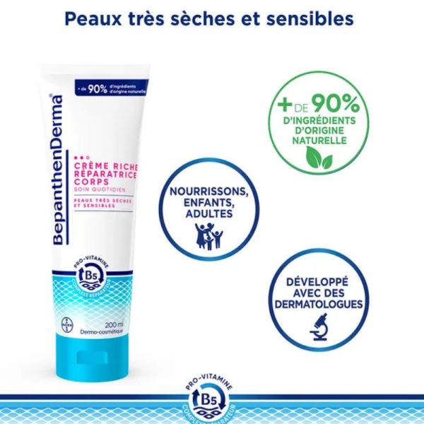Bepanthen Derma baume réparateur Intense corps 200ml