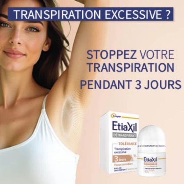 Etiaxil détranspirant Tolérance peaux sensibles roll-on 2 x 15ml