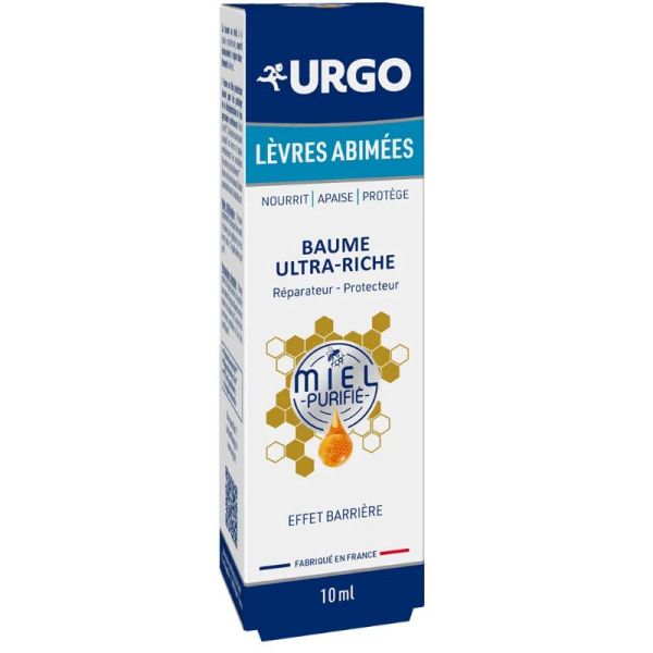 Urgo Lèvre abimées baume ultra-riche miel 10ml