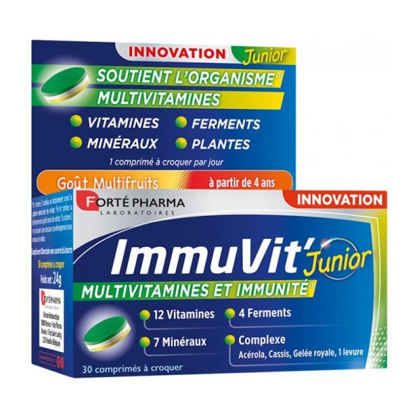 Forté Pharma ImmuVit' Junior 30 Comprimés à Croquer