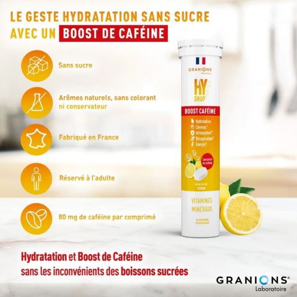Granions Hydrop hydratation citron 20 comprimés