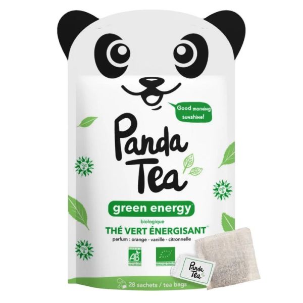 Panda Tea Green Energy Un coup de fouet naturel 28 sachets