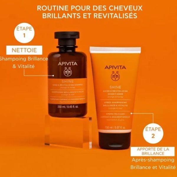 Apivita shampoing Shine brillance et vitalité 250ml