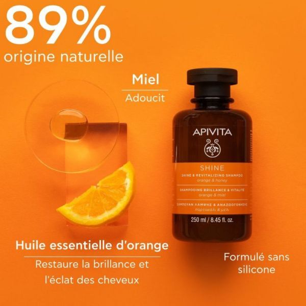 Apivita shampoing Shine brillance et vitalité 250ml